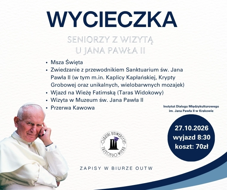 Wycieczka do Krakowa 27.10.2026