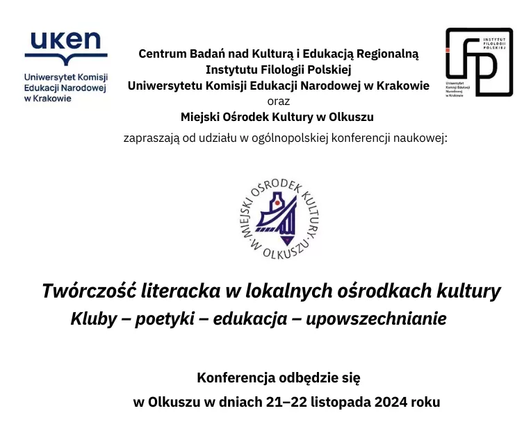 Twórczość literacka w lokalnych ośrodkach kultury - konferencja